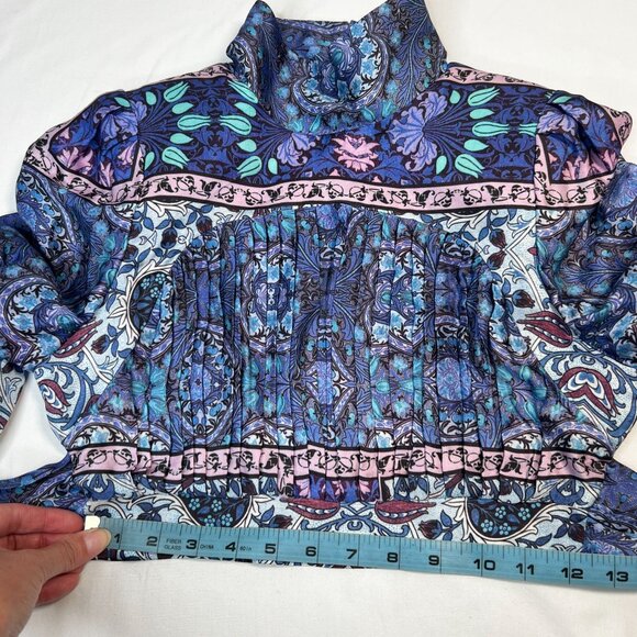 Lace the Label Purple Garden Top & Maxi Skirt set satin Luxury Resort Paisley XS - Picture 13 of 16